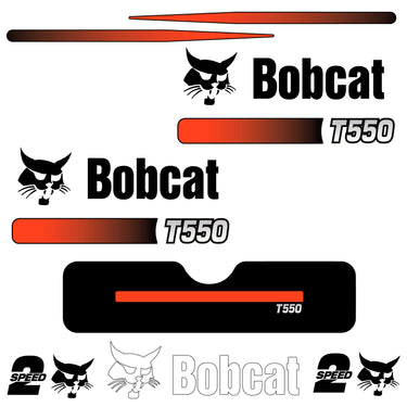 T550 Bobcat Skid Steer Replacement Decal Sticker Set